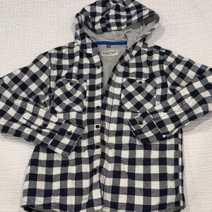 Sovereign Code Black and White Checkered Hooded Shirt
